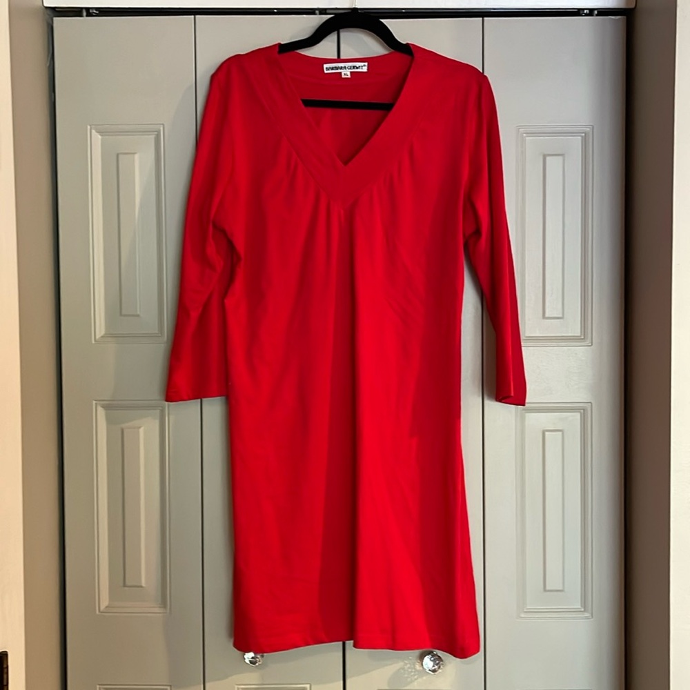Barbara Gerwit Red Cotton Knit Dress
